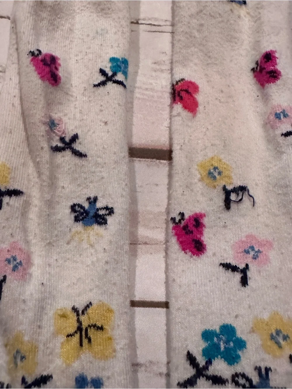 Hanna Andersson white floral leggings